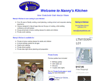 Tablet Screenshot of nannyskitchen.com